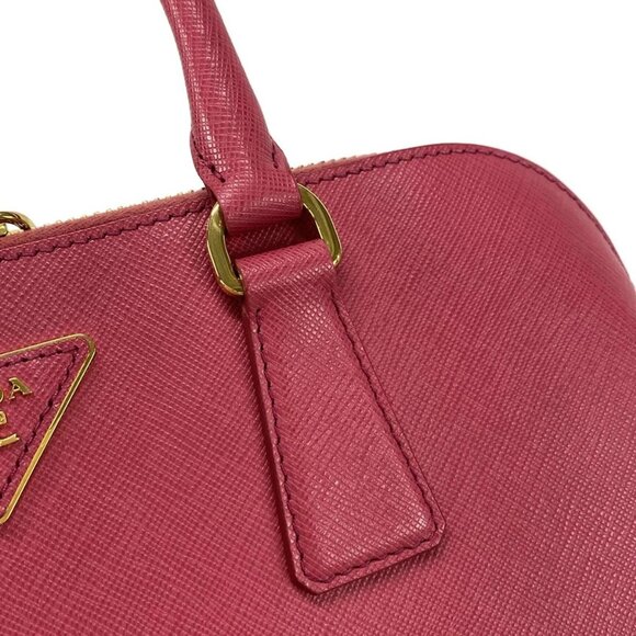 Auth PRADA Promenade BL0837 Pink Saffiano Lux (Leather) Handbag - Picture 10 of 16